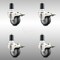 Service Caster 3 Inch 316SS Thermoplastic Rubber Swivel 1-5/8 Inch Stem Caster Set Lock Brake SCC-SS316TTLEX20S314-TPRB-158-4 - alternate 4